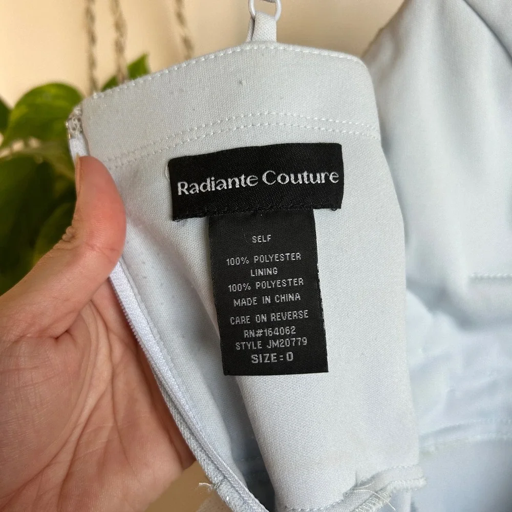 Radiante Couture Blue Glitter Tulle Ruffle Mini Dress‎ Cocktail Homecoming